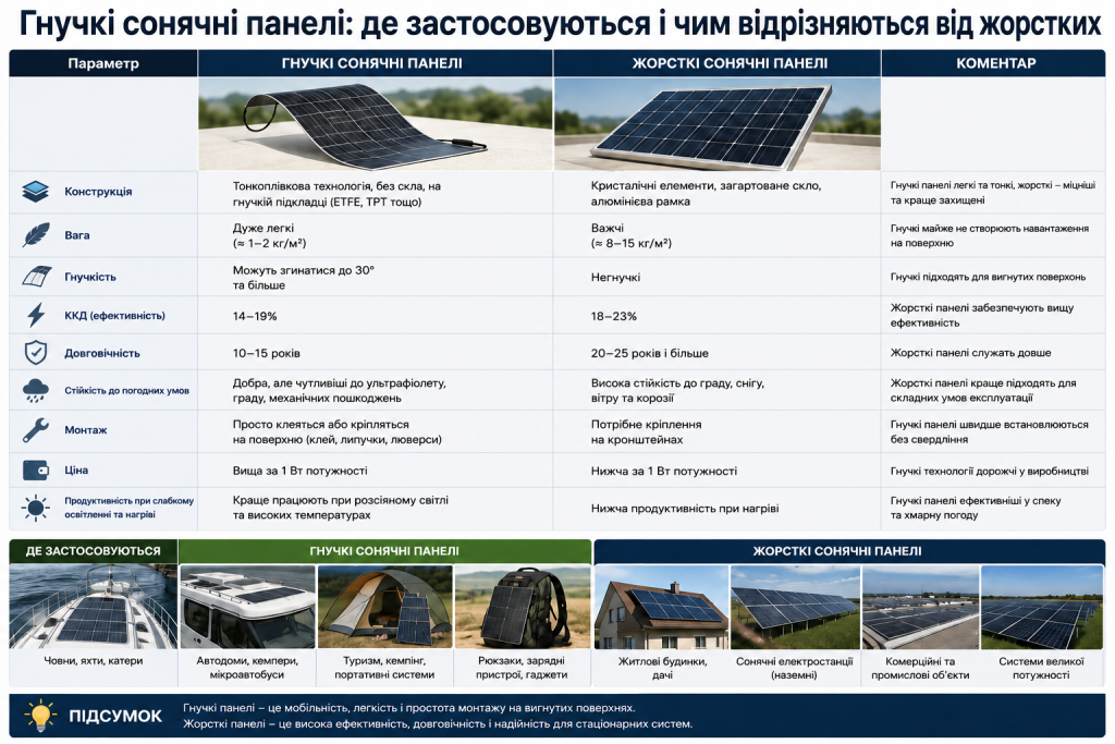 Інфографіка порівняння гнучких і жорстких